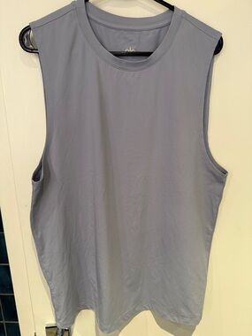 ALO Yoga Women's Lavender-Gray Muscle Tank Sleeveless Active Top